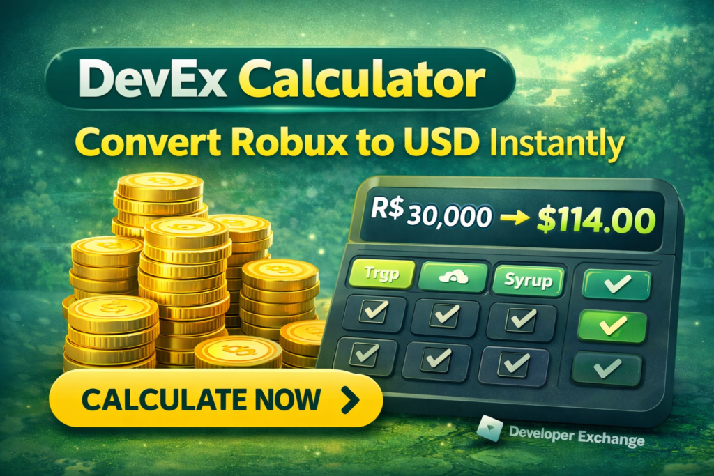 DevEx Calculator
Convert Robux to USD Instantly